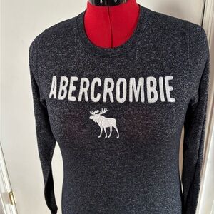 Abercrombie Girls (size 13/14) Navy Charcoal Tee